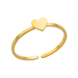 Pink Zircon Heart Rings For Women Gold Plated Stainless Steel Adjustable Heart Ring 2026 Trend Wedding Aesthetic Jewelry Gift