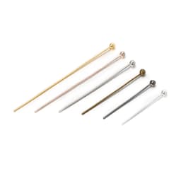 200pcs/lot 18 20 24 30 35 40 mm Metal Ball Head Pins Connector for DIY Jewelry Making Beads Needlework 0.5mm Headpin Accessories
