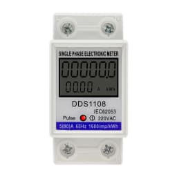 LCD Digital Display Power Consumption Meter Single Phase Energy Meter Watt Wattmeter kWh 230V AC 50Hz 60A Electric Din Rail