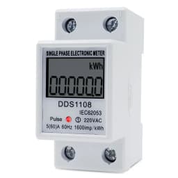LCD Digital Display Power Consumption Meter Single Phase Energy Meter Watt Wattmeter kWh 230V AC 50Hz 60A Electric Din Rail