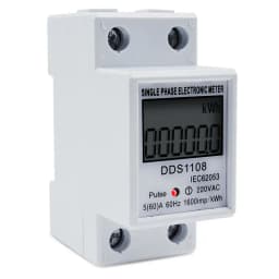 LCD Digital Display Power Consumption Meter Single Phase Energy Meter Watt Wattmeter kWh 230V AC 50Hz 60A Electric Din Rail