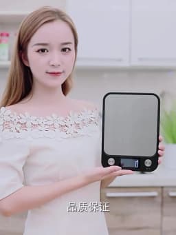 Kitchen Scale 15Kg/1g Weighing Food Coffee Balance Smart Electronic Digital Scales Stainless Steel Design for Cooking and Baking