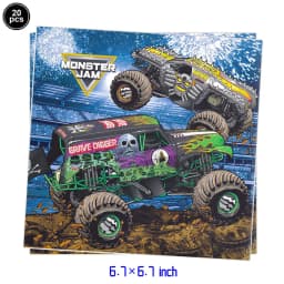Monster Truck Theme Silicone keychain Drinking Straws Monster Truck Birthday Party Supplies Dessert Plate Napkins Cup Tablecloth