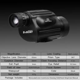 Svbony Telescope SV49 Monocular Powerful Professional Monoculars Waterproof Camping Equipment for Travel And Hunting