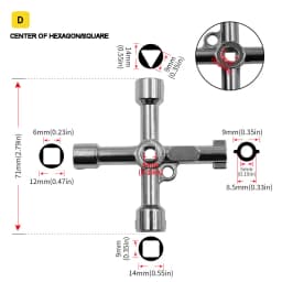 4 Ways Phillips Wrench Mini Universal Internal Triangle Multifunction Small Cross Key Wrench Repair Hand Tools For Car elevator