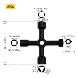 4 Ways Phillips Wrench Mini Universal Internal Triangle Multifunction Small Cross Key Wrench Repair Hand Tools For Car elevator