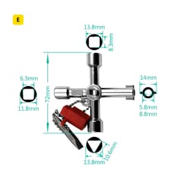 4 Ways Phillips Wrench Mini Universal Internal Triangle Multifunction Small Cross Key Wrench Repair Hand Tools For Car elevator