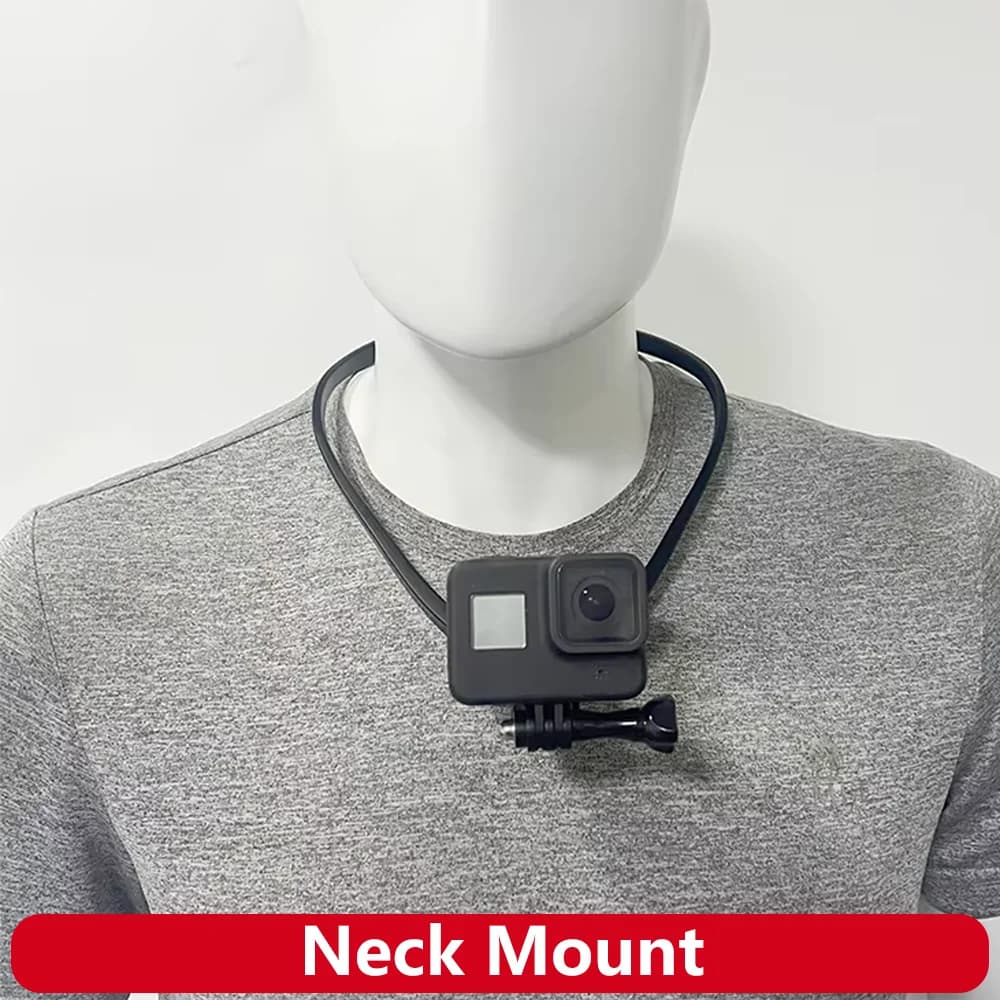 Neck Mount Necklace Holder Camera POV Mount for GoPro Hero 13 12 11 10 9 8 7 AKASO SJCAM DJI Osmo Action Insta360 Action Cameras