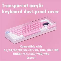 Acrylic Mechanical Keyboard Dust Cover Professional Easy to Use Computer Keyboard Accessories Transparent Protector for Office