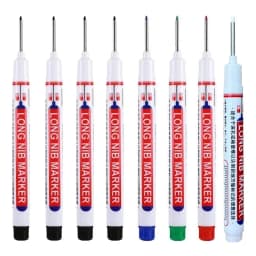8Pcs/Set 20mm Deep Hole Long Nib Head Markers For Metal Perforating Pen Waterproof Bathroom Woodworking Decoration Multi-Purpose