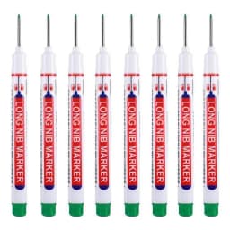 8Pcs/Set 20mm Deep Hole Long Nib Head Markers For Metal Perforating Pen Waterproof Bathroom Woodworking Decoration Multi-Purpose