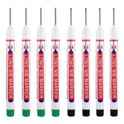 8Pcs/Set 20mm Deep Hole Long Nib Head Markers For Metal Perforating Pen Waterproof Bathroom Woodworking Decoration Multi-Purpose