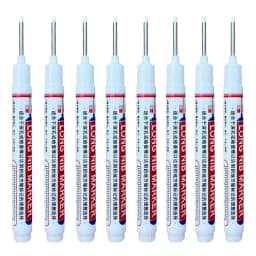 8Pcs/Set 20mm Deep Hole Long Nib Head Markers For Metal Perforating Pen Waterproof Bathroom Woodworking Decoration Multi-Purpose
