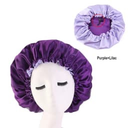 New Women Solid Reversible Satin Bonnet For Curly Hair Cap Double Layer Adjustable Sleep Cap Elastic Hair Cap Haircare Night Hat