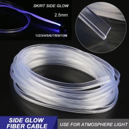 2.5mm Car Interior Decorative LED Fiber Optic Neon Wire Strip Light Guide Extension Accessories For Ambient Lighting Equipment