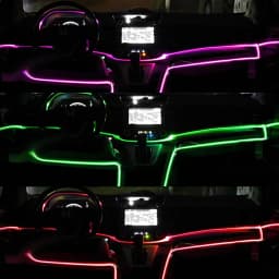 2.5mm Car Interior Decorative LED Fiber Optic Neon Wire Strip Light Guide Extension Accessories For Ambient Lighting Equipment