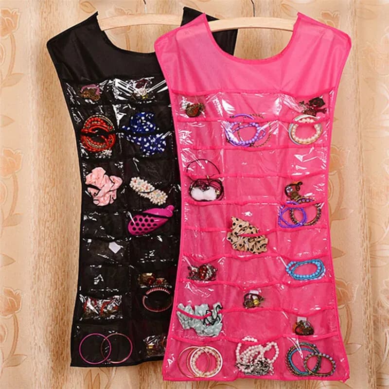 Creative Dress Shape Jewelry Holder Hanging Storage Bag Necklace Bracelet Earring Ring Jewelry Organizers Storage Jewelry Box A-