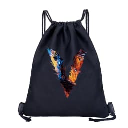 26 Initials Print Drawstring Bag Backpack Men and Women Beach Sports Travel Backpack Kid Gift Supplies Bag Portable Sundries Bag