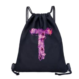 26 Initials Print Drawstring Bag Backpack Men and Women Beach Sports Travel Backpack Kid Gift Supplies Bag Portable Sundries Bag