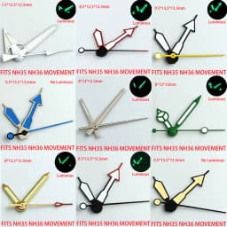 Watch Accessories Pointer NH 35 NH36 Hands Green/Blue Super Luminous Suitable For NH 35 NH36 Movement