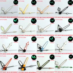 Watch Accessories Pointer NH 35 NH36 Hands Green/Blue Super Luminous Suitable For NH 35 NH36 Movement