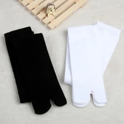 3 Pairs Long Tabi Two Toe Socks Cotton Solid Black White Calf Socks Japanese Anime Kimono Clogs Stockings for Women Men No Heel