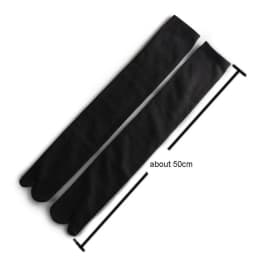 3 Pairs Long Tabi Two Toe Socks Cotton Solid Black White Calf Socks Japanese Anime Kimono Clogs Stockings for Women Men No Heel