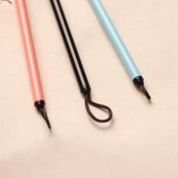 Very fine color 3pcs set nylon durable steel rod nail art hook pen stroke watercolor gouache oil painting acrylic nail art brush