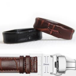 2pcs Leather Watch Band Keeper Strap Locker Ring Black Brown Holder Loop Bracelet Retainer 14mm/16mm/18mm/20mm/22mm/24mm