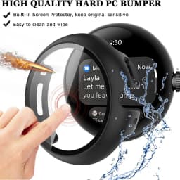 Tempered Glass+Cover For Google Pixel Watch PC Protective Case Full All-Around Bumper Screen Protector for Google Pixel Watch 2
