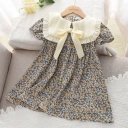 Bear Leader Rose Pink Plaid Bow Dress Elegant Lolita Child Big Girls Midi Dress Children Dresses Teens Party Princess Sundress