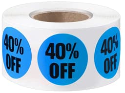 500pcs Percent Off Sticker Rolls Clearance Discount Stickers Pricemarker Tag Sticker Label for Retail Store Promotion