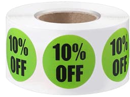 500pcs Percent Off Sticker Rolls Clearance Discount Stickers Pricemarker Tag Sticker Label for Retail Store Promotion