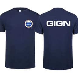 French Gendarmerie T Shirt Short Sleeve Gendarmerie PSIG T-shirt Man