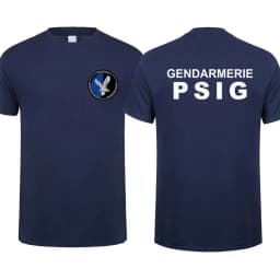 French Gendarmerie T Shirt Short Sleeve Gendarmerie PSIG T-shirt Man