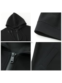 CHIC VEN Women Sweatshirts Hoodies Solid Loose Casual Hooded Female Tops Lady Coat Medium Length Overcoat Spring Autumn 2025