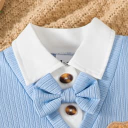 Newborn Baby Boy Jumpsuit Cute Little Dear Short Sleeved Jumpsuit 0-18 Months Old Baby Boy Summer Small Gentleman's Clothing