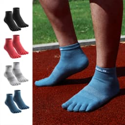 WRELS 1 Pair of New Quick-drying, Sweat-wicking, Breathable CoolMax Split-toe Sports Socks for Marathon Running Fitness Cycling