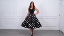 Women Retro Summer Dresses 50s 60s Sleeveless V-neck Polka Dot Bow Ball Grown Party Sundress Robe Vestidos