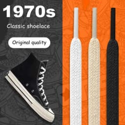 1Pair Shoelaces Classic Retro Double Weave Shoelace Canvas Cotton Flat Shoe Laces Sneaker Strings Bootlaces Sport Boot Shoe Lace