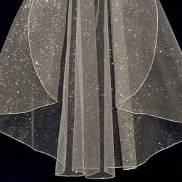 B62 Short Bridal Veil with Comb Luxury Pencil Edge Wedding Veil 2022 Turkish Veil Glitter Veil White Champagne Bride Veil