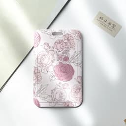 1 Pcs Simple And Fresh Flower Card Set Student Card Bus Access Protection Card Holder ABS Plastic Neck Rope Card Cover