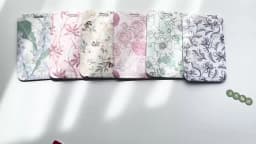 1 Pcs Simple And Fresh Flower Card Set Student Card Bus Access Protection Card Holder ABS Plastic Neck Rope Card Cover