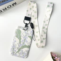 1 Pcs Simple And Fresh Flower Card Set Student Card Bus Access Protection Card Holder ABS Plastic Neck Rope Card Cover