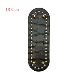 29.5*10cm Handmade Oval Bottom For Knitted Bag PU Leather Wear-Resistant Accessories Bottom With Holes Diy Crochet Bag Bottom