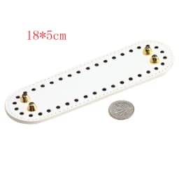 29.5*10cm Handmade Oval Bottom For Knitted Bag PU Leather Wear-Resistant Accessories Bottom With Holes Diy Crochet Bag Bottom