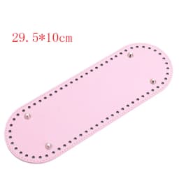 29.5*10cm Handmade Oval Bottom For Knitted Bag PU Leather Wear-Resistant Accessories Bottom With Holes Diy Crochet Bag Bottom