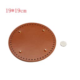 29.5*10cm Handmade Oval Bottom For Knitted Bag PU Leather Wear-Resistant Accessories Bottom With Holes Diy Crochet Bag Bottom