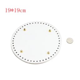 29.5*10cm Handmade Oval Bottom For Knitted Bag PU Leather Wear-Resistant Accessories Bottom With Holes Diy Crochet Bag Bottom