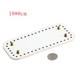 29.5*10cm Handmade Oval Bottom For Knitted Bag PU Leather Wear-Resistant Accessories Bottom With Holes Diy Crochet Bag Bottom
